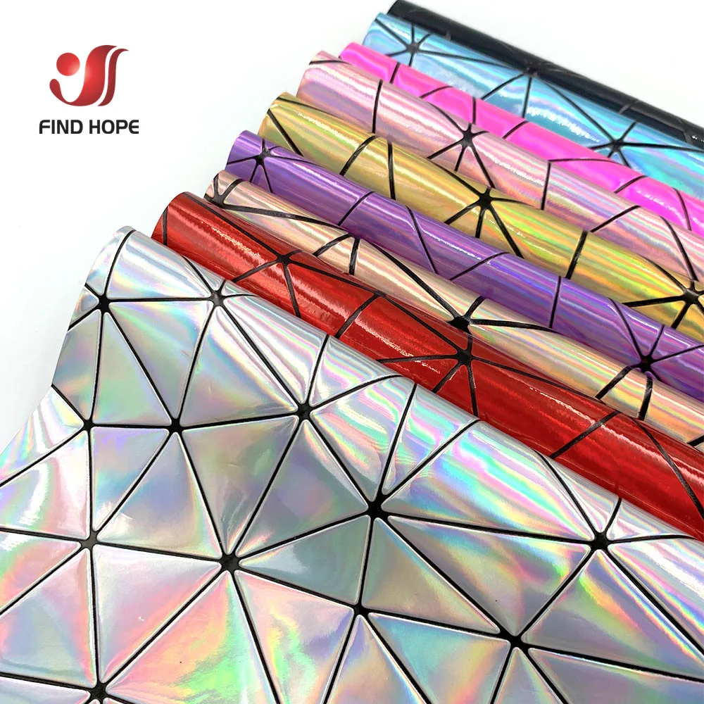 Голографическая Радужная лазерная ткань из искусственной кожи для сделай сам