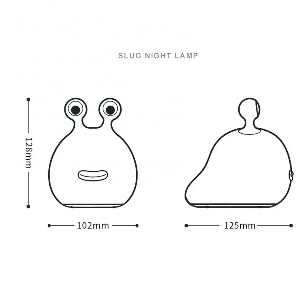 

Cartoon Slug Shape Home Children Bedroom Table Desktop LED Light Kid Gift Lamp