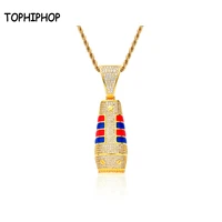 tophiphop hip hop jewelry iced out shaver pendant necklace with gold chain new fashion micro pave zircon mens necklace