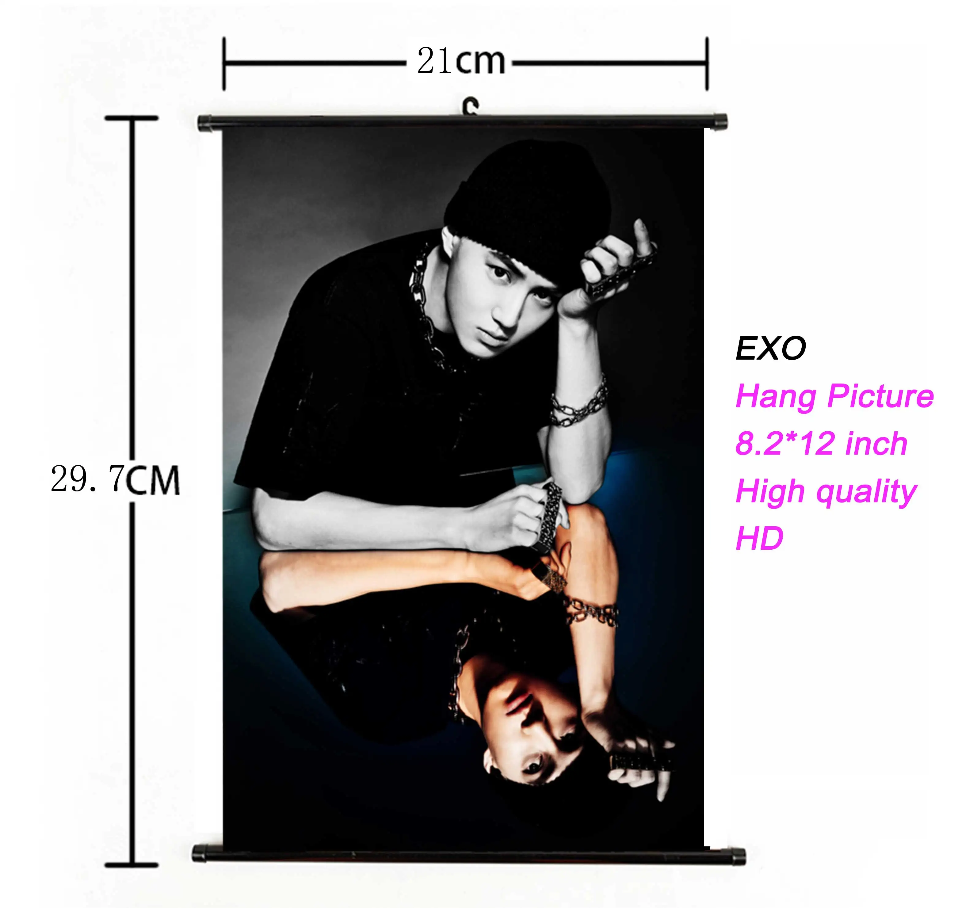 33 Kpop EXO висячий плакат для поклонников коллекции подарков ткань 21*30 см Высокое качество k-pop EXO альбом висячая картина фото плакат - Цвет: 33