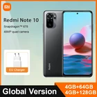 Xiaomi Redmi Note 10, 4 Гб 64 ГбГлобальная версия ГБ, экран 128 дюйма, процессор Snapdragon мобильный телефон, AMOLED дисплей 678 дюйма, быстрая зарядка 33 Вт, экран 6,43 дюйма