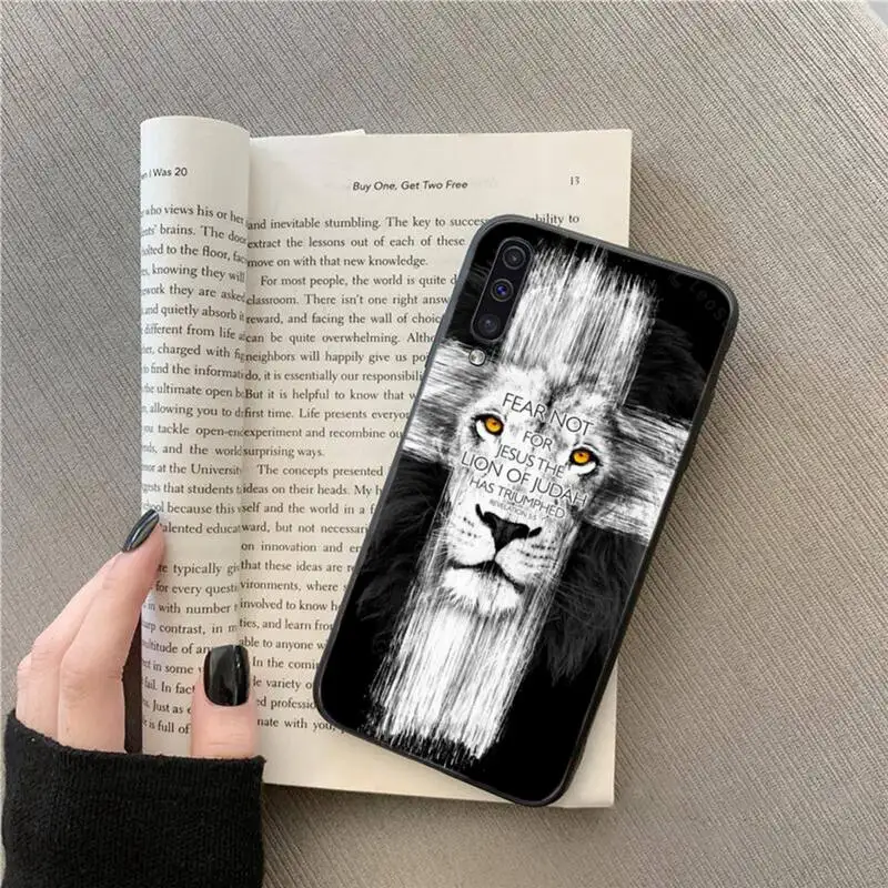 

Jesus Christ Cross lion pattern Phone Case For Samsung galaxy A S note 10 7 8 9 20 30 31 40 50 51 70 71 21 s ultra plus