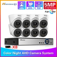 ninivision full color night vision 5mp dome cctv analog camera for 5mp ahd face detection remote monitoring dvr recorder p2p