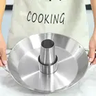 Практичный Держатель для курицы на гриле, подставка для барбекю, поднос для жаровня курицы, съемный круглый конусный поднос для выпечки (серебристый)