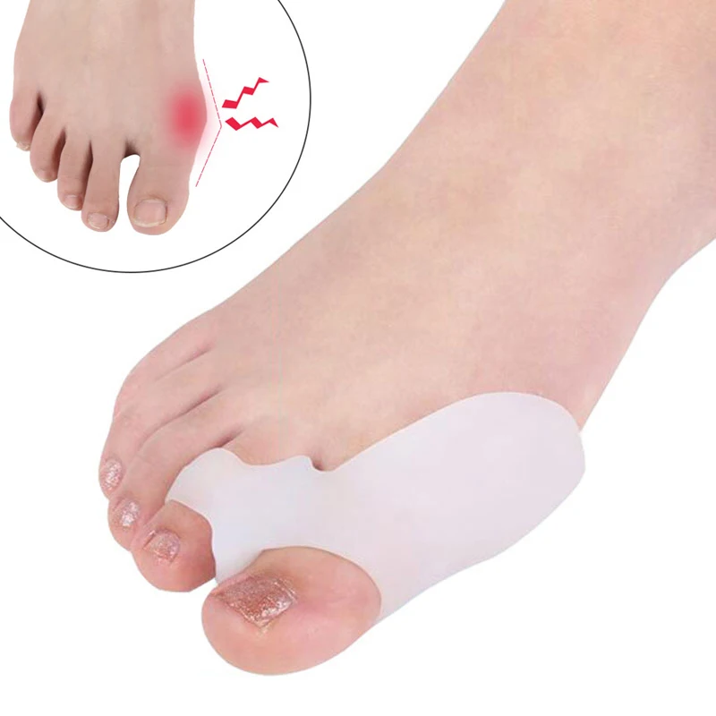 

Soft Silicone Gel Toe Separator Finger Straighter Orthopedic Hallux Valgus Corrector Thumb Bunion Spacers Pedicure Foot Tool