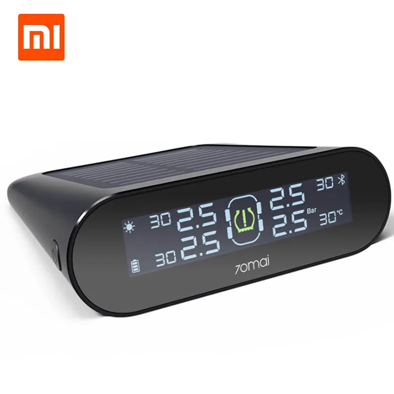 Xiaomi 70Mai датчик давления в шинах TPMS тестер мониторинг солнечной беспроводной Встроенный монитор давления в шинах Система сигнализации