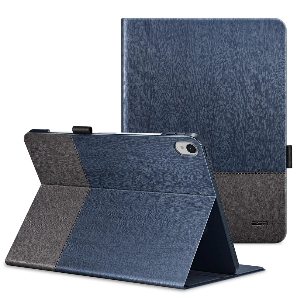 Blue Чехол ESR для iPad Pro 11, простой чехол из искусственной кожи, чехол-книжка с функцией автоматического пробуждения, чехол для нового Apple iPad Pro 11 - Цвет: Blue