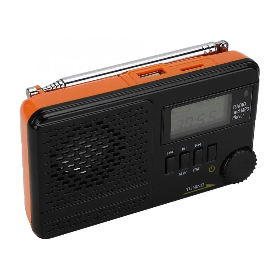 Портативный fm-радиоприемник многофункциональный MP3-плеер с USB/TF входом fm/MW 70-88 МГц