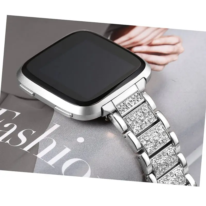 Joyozy со стразами вечерние прочные красивые элегантностью для fitbit versa ремешок для наручных часов из нержавеющей стали ремешок для fitbit versa2 часы