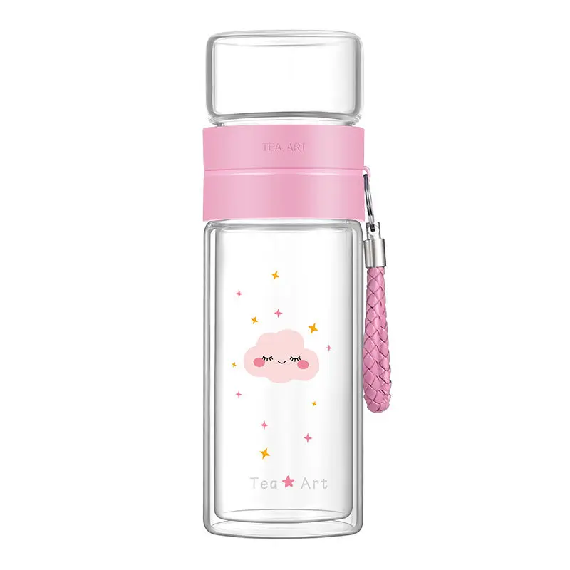 Разделение чая двойная стеклянная чашка чайная Женская Студенческая Корейская