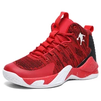 new autumn spring unisex red basketball shoes men high top sports boy athletic gym shoes women comfortable breathable sneakers