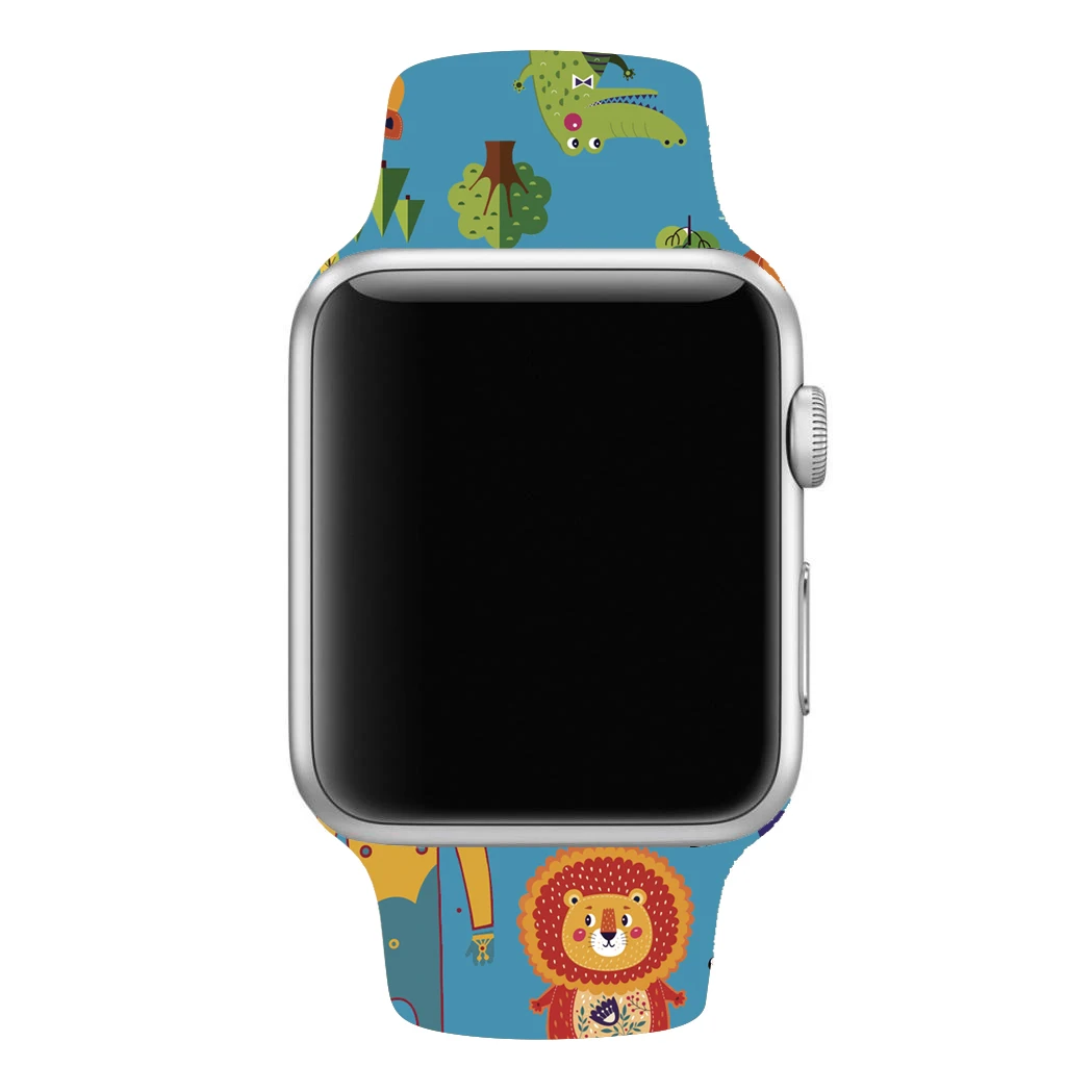 Силиконовый напечатанный Рождественский подарок ремешок для Apple watch 5 4 3 2 1 полосы 40 мм 44 мм цветочный ремешок для iWatch серии 5 4 3 2 38 мм 42 мм