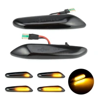 2pcs led dynamic side marker turn signal lights for bmw e90 e91 e92 e60 e87 e82 e46 sequential blinker car door streamer lamps