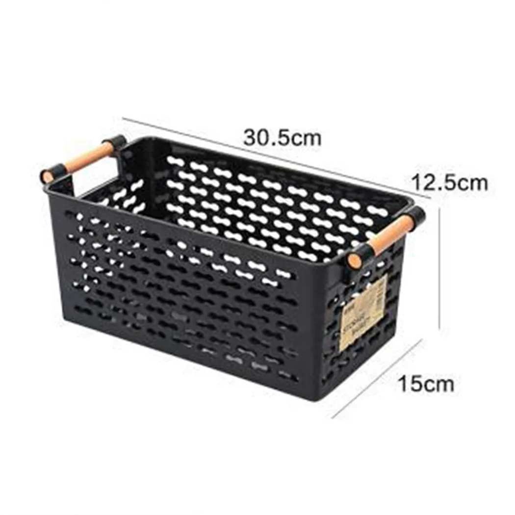 

Plastic Hollow Storage Basket Organize Storage Basket Bathroom Desktop Cosmetic Small Basket Kitchen Storage Box