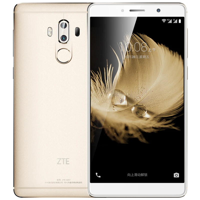 Gold Смартфон zte AXON 7 MAX с глобальной ПЗУ Snapdragon 625, четыре ядра, 6,0 дюймов, 4 Гб ОЗУ, 64 Гб ПЗУ, мобильный телефон с отпечатком пальца - Цвет: Gold