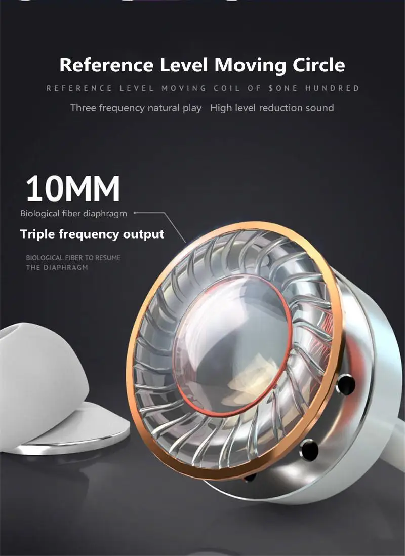 

Wired In-ear Earphones with Microphone Gaming Headphone for Mobile Phones Computers Audio Earphones Headset