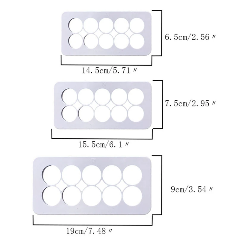 Комплект из 3 предметов в форме квадрата геометрической формы фрезы Fondant