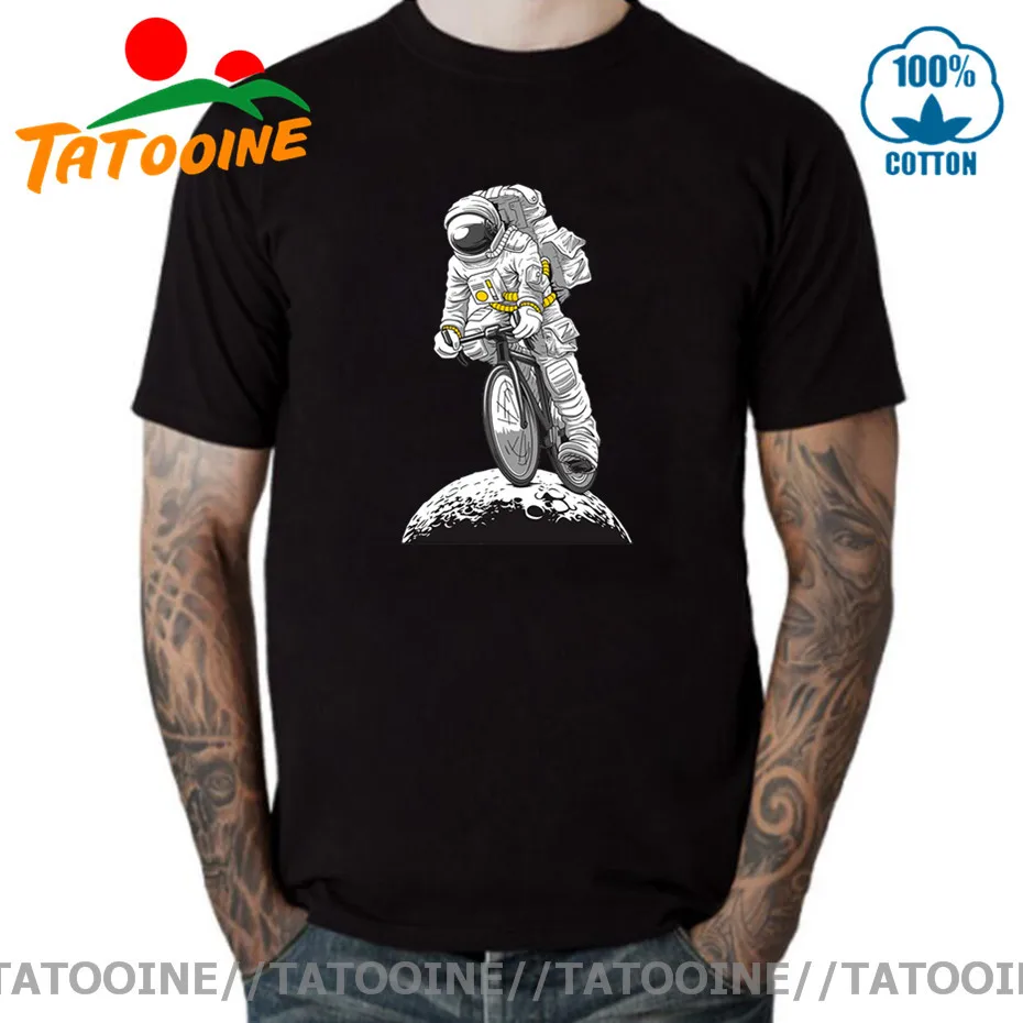 3d футболка Tatooine с графическим принтом карикатура космоавта езды на велосипеде