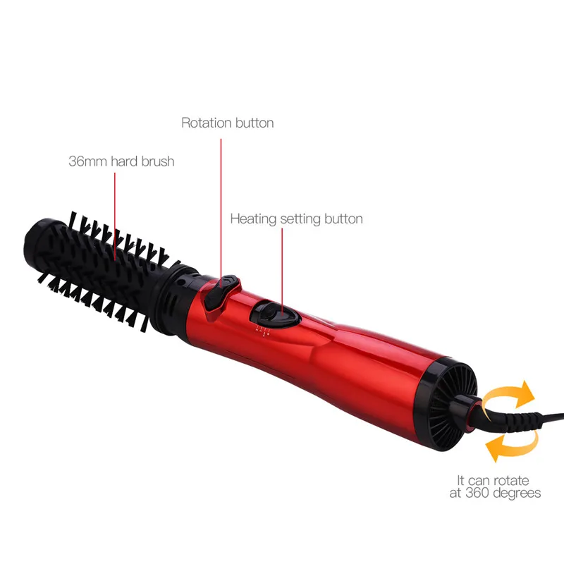 

2 in 1 Professional Hair Curling Wand Brush Tourmaline Ceramic Hot Air Brush Blow Dryer Hair Curling Roller Wet Dry Dual Use 31