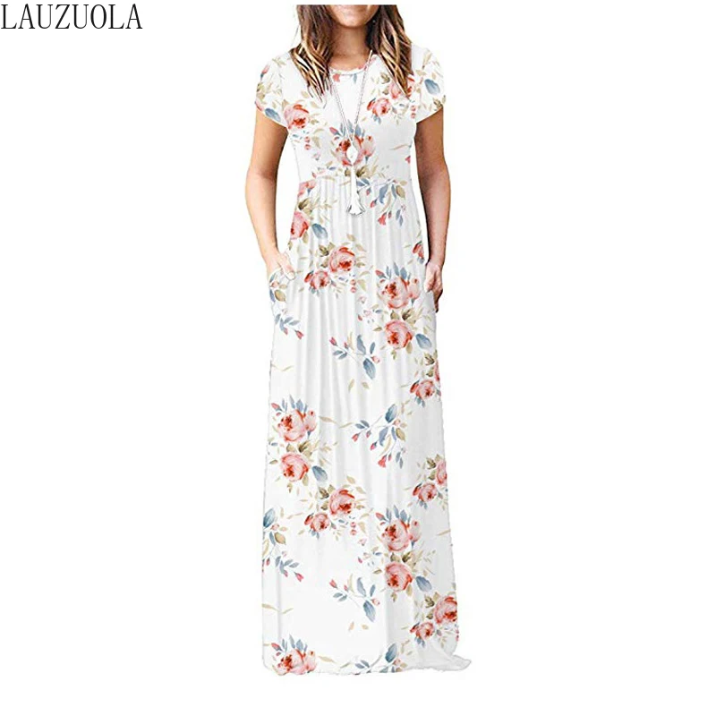 Длинные белые летние платья-Макси в стиле бохо женские пляжные богемные платья с