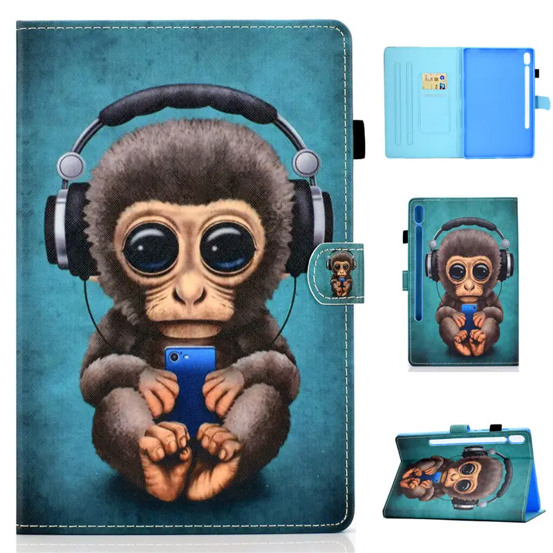 Чехол для samsung Galaxy Tab S6 10,5 SM-T860 SM-T865 T860 10,", чехол для планшета с изображением обезьяны из мультфильма, чехол+ подарок