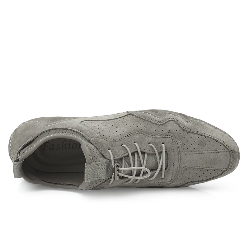 Мужские кроссовки из натуральной кожи на плоской подошве | Обувь