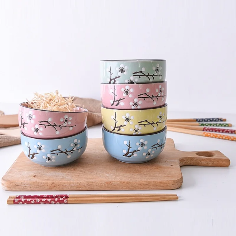 Чайная миска для рисового супа керамическая микроволновая печь маленький