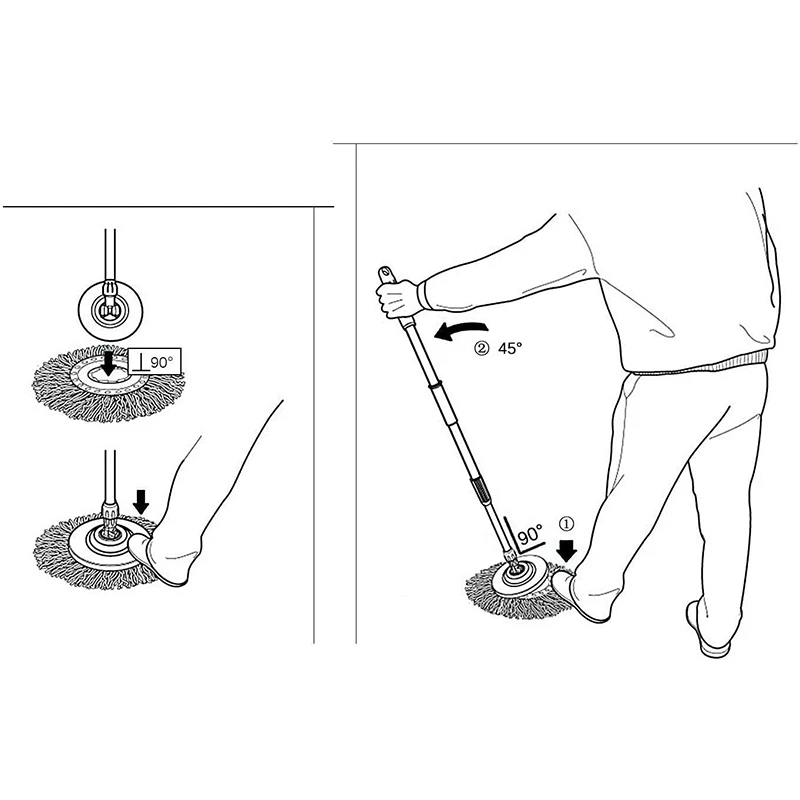 

6Pcs 360 Spin Mop Replacement Head, Round Shape Microfiber Standard Size Mop Head Refill for Hurricane Mopnado