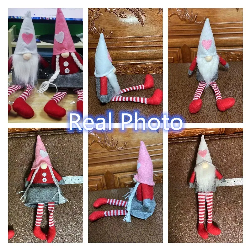 

Handmade 2021 Envelope and Love Swedish Santa Gnome Plush Doll Holiday Figurines Toy Valentine's Day doll Ornaments New