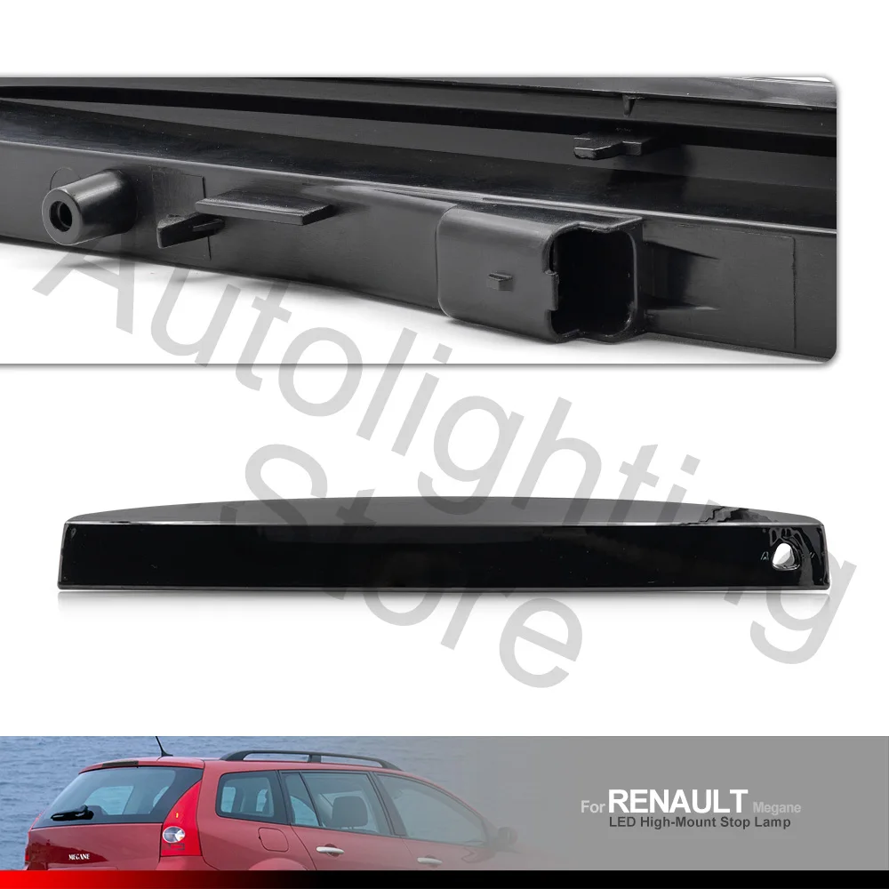 1Pc Smoked Lens LED High Mount Third Brake Light For Renault Megane II MK2 Estate 2003-2009 3rd Stop Lamp Tail Warning Lights - купить по