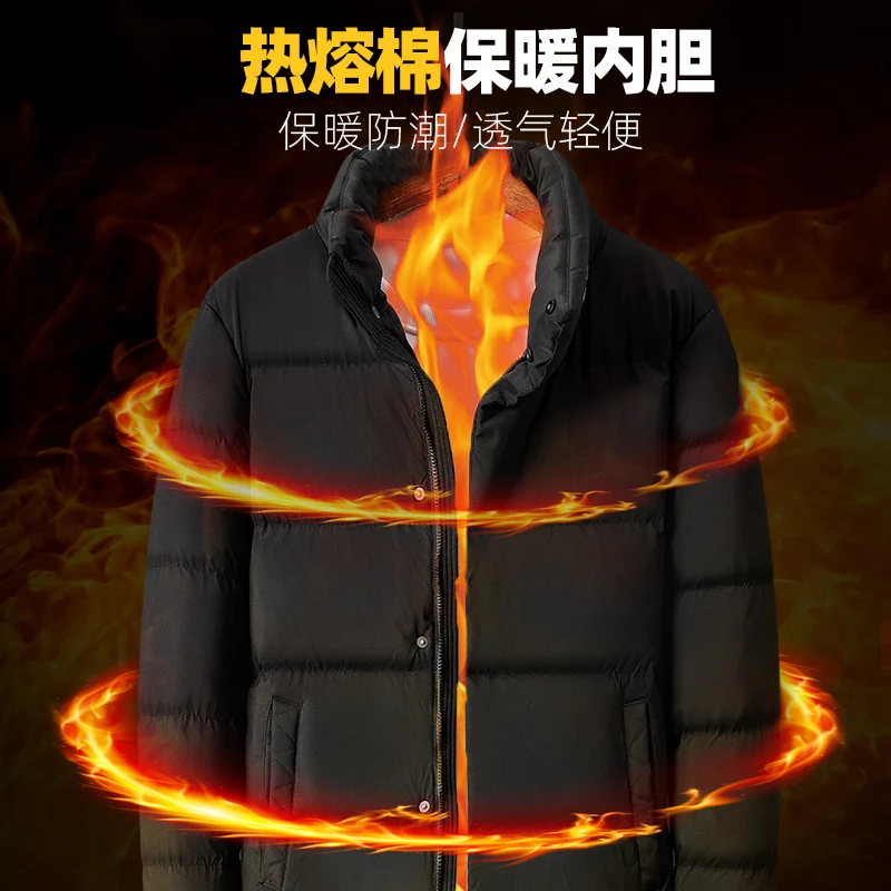 Men's coat winter 2020 new cotton-padded jacket couple style warm slimming trend short cargo down jacket