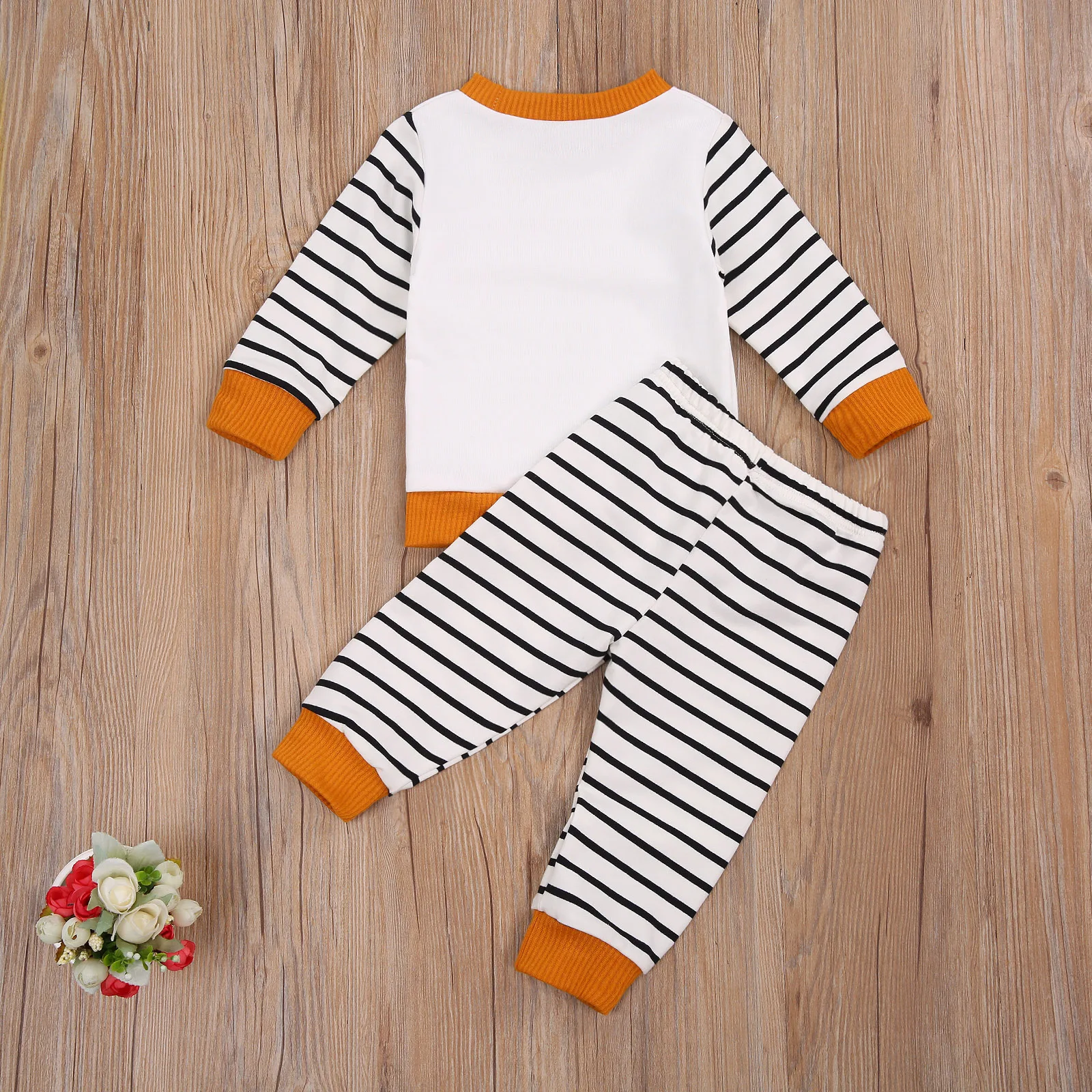 

Infant 0-24M Newly Infant Baby Boys Girls Clothes Sets Striped Patchwork Long Sleeve Pullover Tops Pants 2pcs baby girl outfit
