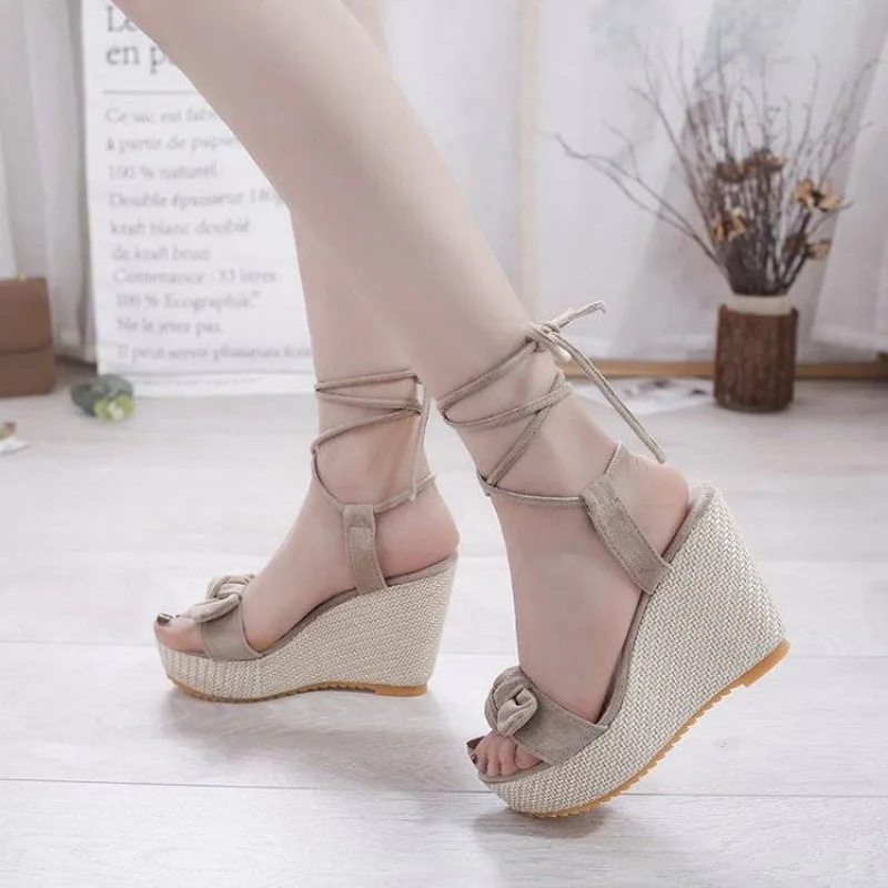 

Summer Women Shoes Height Increasing Wedges Strap Platform Female Sandals Ladies Girls High Heels Shoessandalias De Las Mujeres