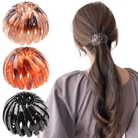 styling tool hair claw clips expandable ponytail holders hair ties birdnest hairpin claw bun maker woman girls hair accessory