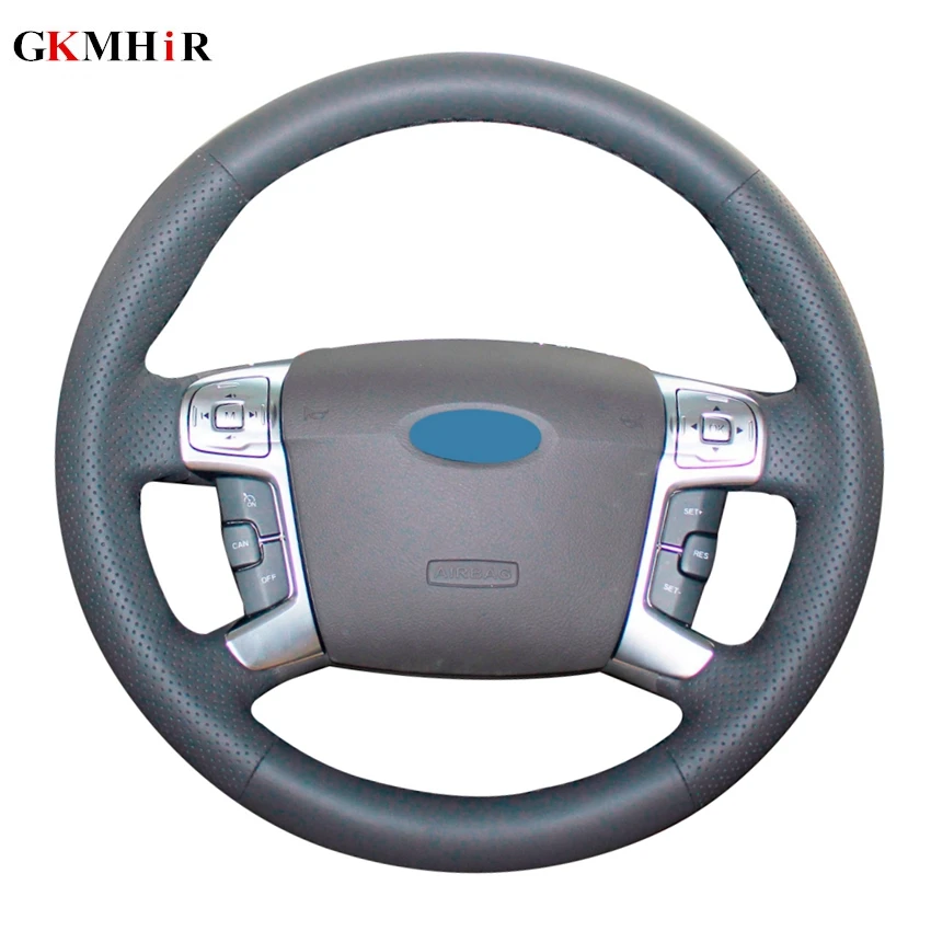 Черные чехлы рулевого колеса автомобиля чехол из искусственной кожи ручной