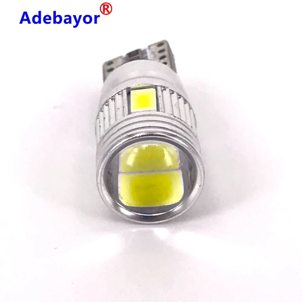 

200 шт. автомобильные светодиодсветодиодный лампы W5W T10 5630 6 SMD, светодиодсветильник сигнальные лампы Canbus, клиновидный клиренс, боковой поворо...
