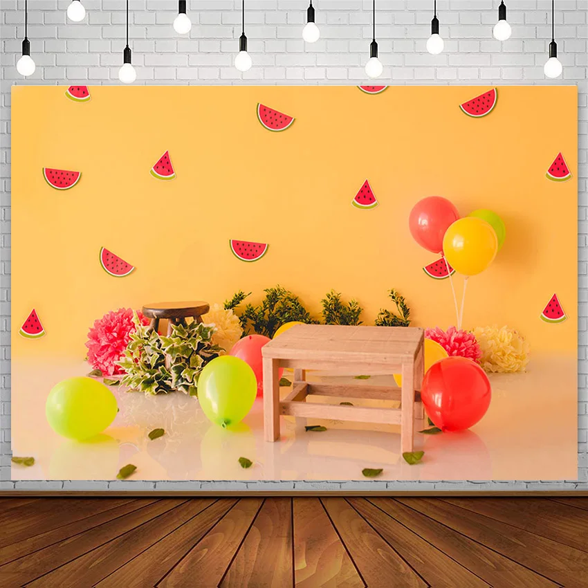 

Avezano детского дня рождения с изображением летняя воздушный шар в форме арбуза для фотографирования с изображением цветов Фоны аксессуары д...