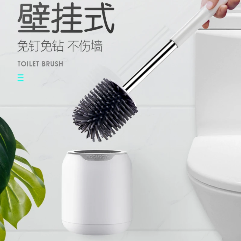 

Wall Mounted Toilet Bowl Brush Silicone Creative Home Cleaning Toilet Brush Bathroom Accessories Escobilla Wc Household BC50TB