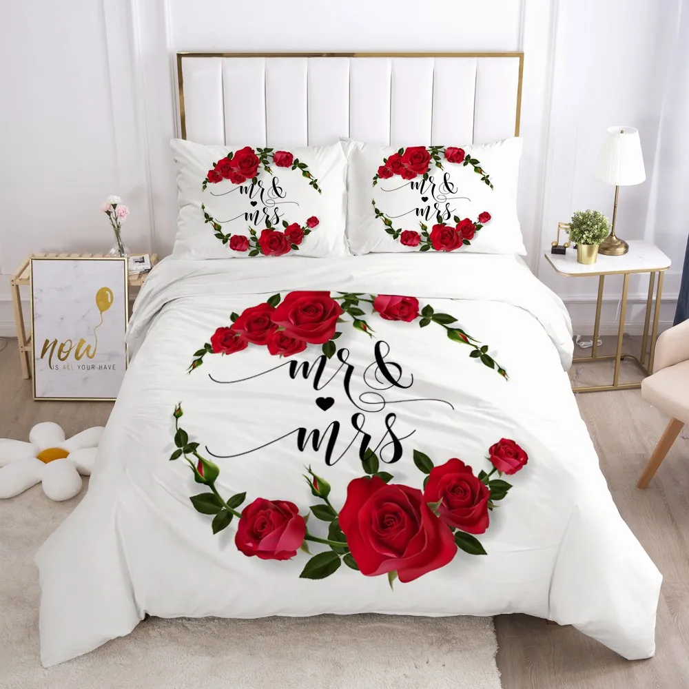 

3D Duvet Cover Sets Bedding Set Quilt Covers Pillow Covers 173*230 230*230 265*230 180*210 Flowers Printing Design Bedding Sets