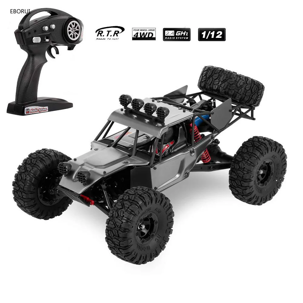 

EBORUI Updated FY03H RC Car 1:12 Desert Off-Road Buggy Metal Shell 2.4GHz 4WD 35km/h High Speed Remote Control Car RTR Gift