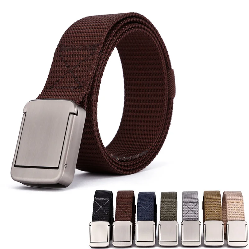 

Outdoor quick-drying nylon belt anti-allergy alloy buckle men's and women's belt leisure student canvas belt