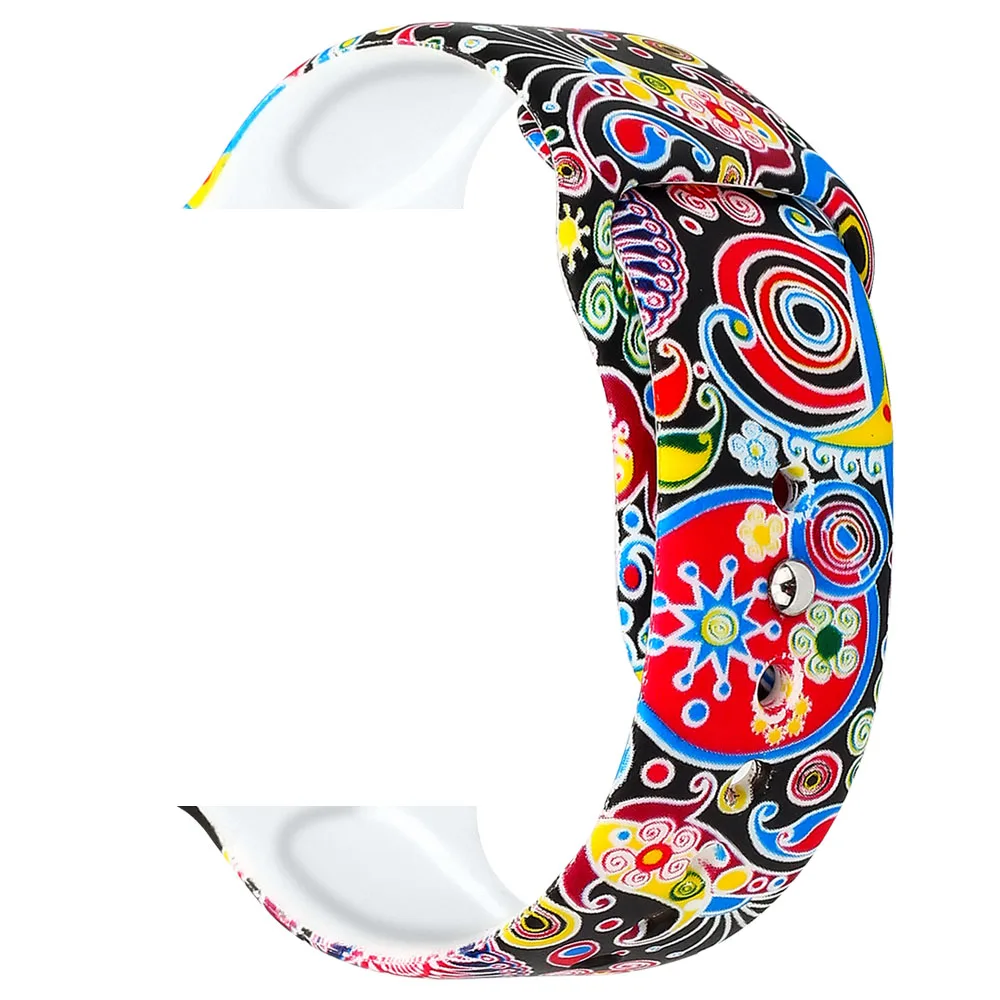 Style 1 Oulucci Одноцветный ремешок для apple watch 38 мм/40 мм/42 мм/44 мм спортивный ремешок силиконовый ремешок аксессуары для apple watch 5/4/3/2/1 - Цвет ремешка: Style 1