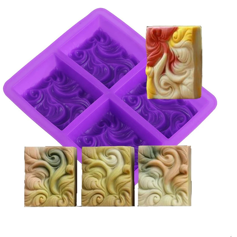 DIY ручной работы силиконовые формы для мыла в форме облаков 4 полости