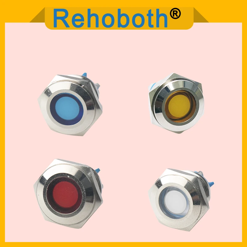 16 мм водонепроницаемый светодиод Предупреждение льная светового Индикатора