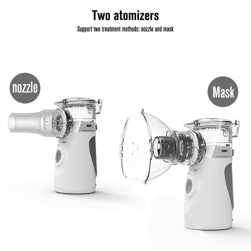 Mini Handheld portable Nebulizer silent Home Mesh Inhaler Ultrasonic inalador nebulizador Children Adult kids Asthma Atomizer