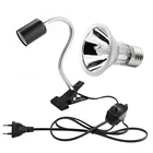 Комплект галогенной лампы UVA + UVB3.0 рептилия, черепаха, высокое качество, с зажимом, с держателем, ящерицами, черепаховыми лампами, брызгозащищенная нагревательная лампа