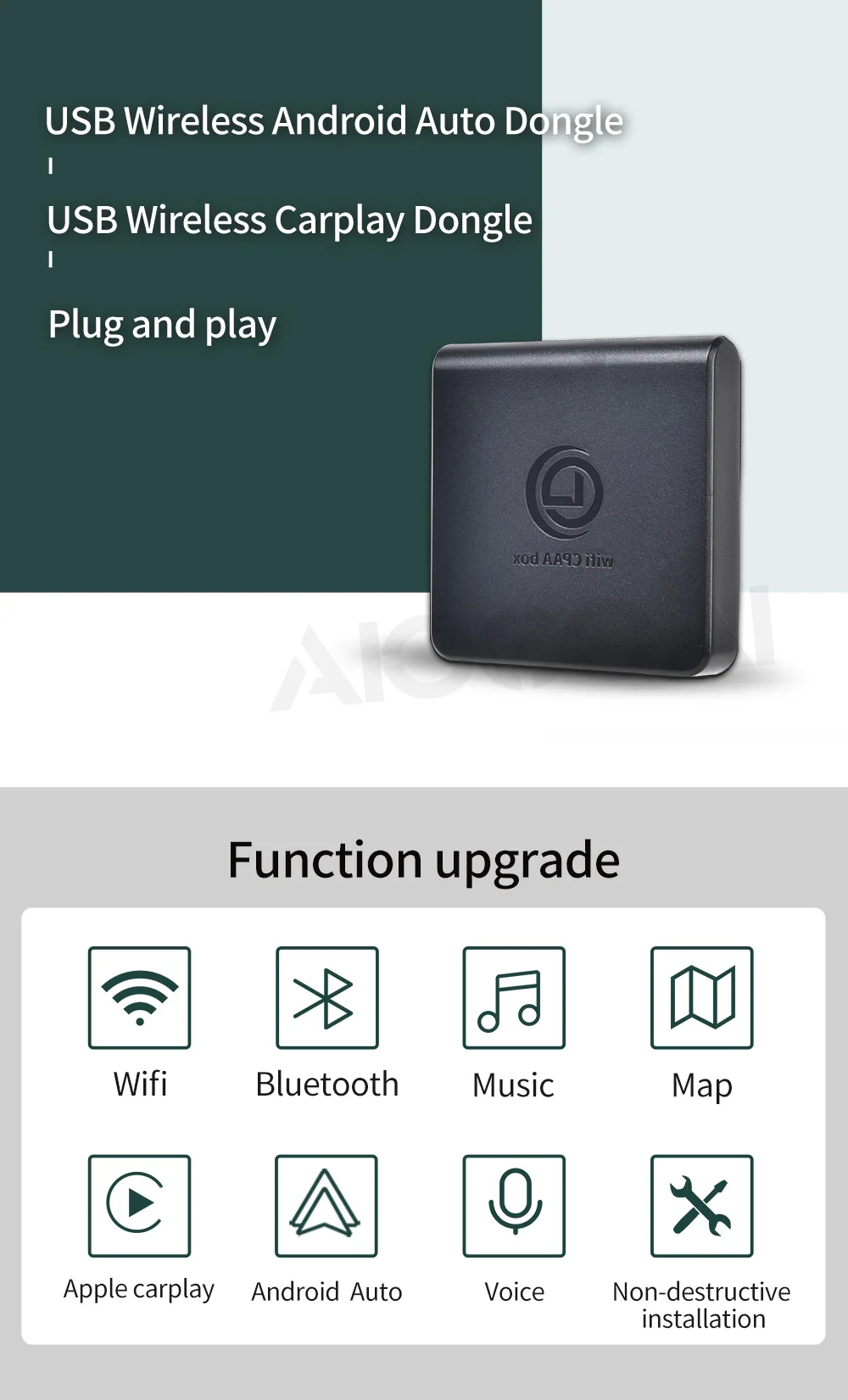 USB беспроводной Carplay Android Авто Bluetooth адаптер/ключ для 6 2/7