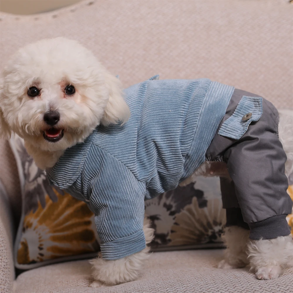 

Hoopet Pet Fashion Warm Thicken Clothes For Cats Dog Autumn Winter Coat Outfit For Small Dog Chihuahua Four-legged Pet Clothing