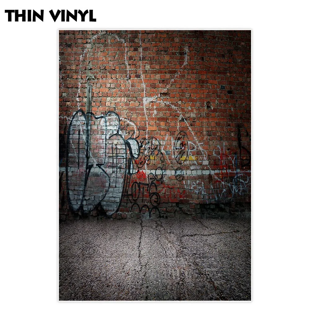 Allenjoy backdrop for photography studio Graffiti brick wall outdoor city street profession photo shoot photophone photocall | Электроника