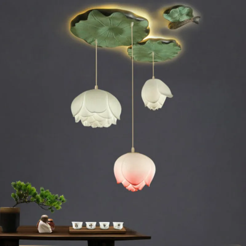 

Nordic Lotus Chandelier Ceiling lamp Living Room Dining Room Bedroom Aisle Lobby Stairs pendant lights kitchen hanging lamps